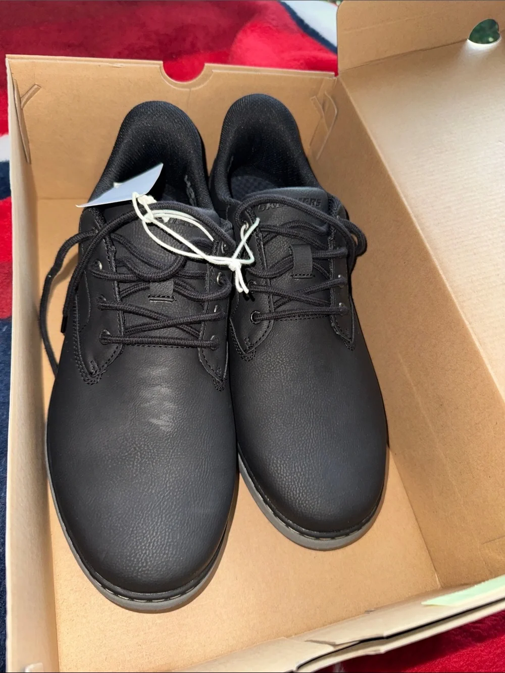 Skechers Black Men's Lace-Up Oxfords